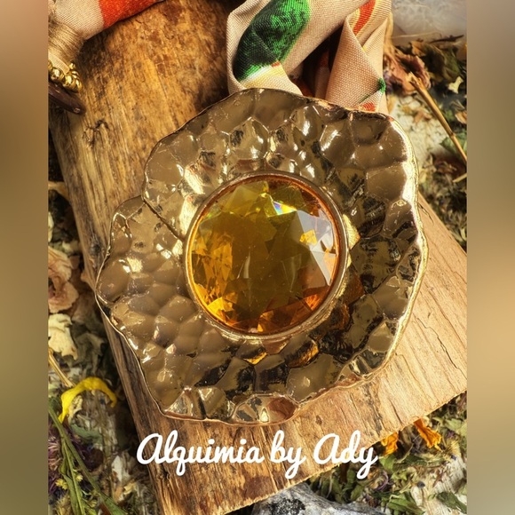 Maxi scarf gold pendant choker necklace - Picture 3 of 5